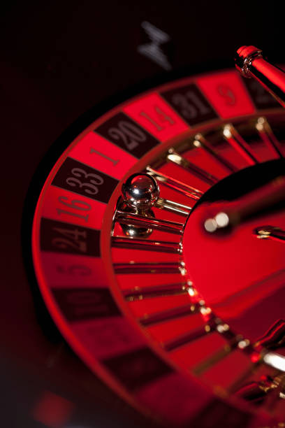 Player chips and betting circles on Texas Hold'em Bonus table